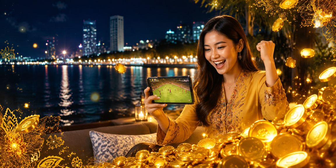 Pengguna Pulau Pinang menggunakan telefon pintar untuk bermain jackpot kasino di xhtab1
